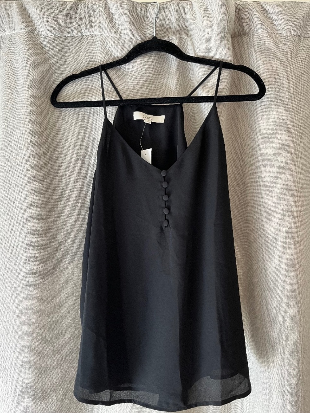 NWT Loft black satin camisole